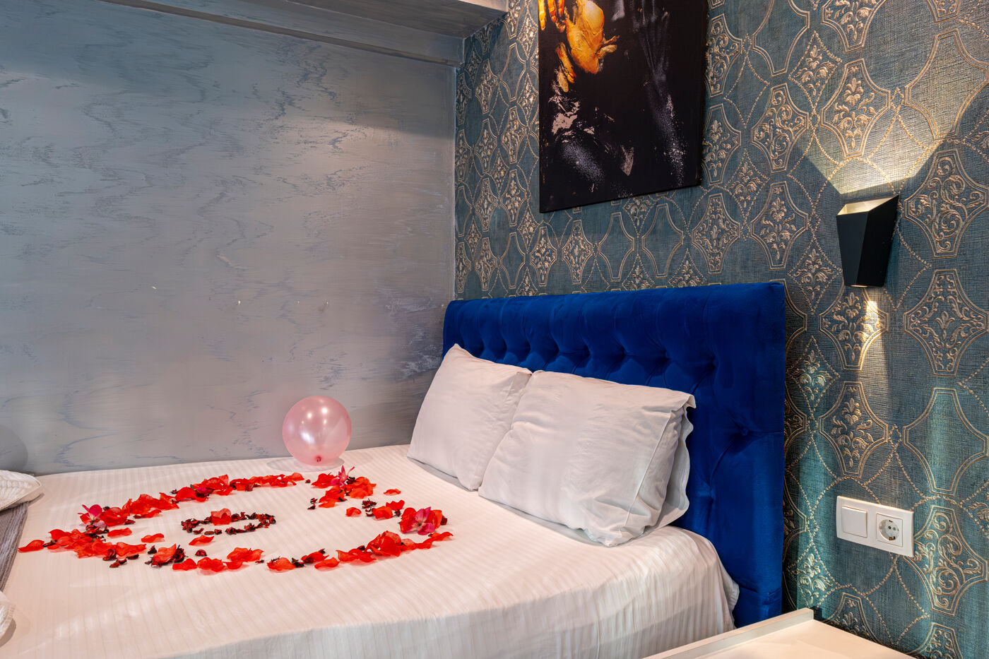 Luxurious bathroom with modern amenities